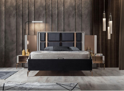 Perfect Set Modern Bed and 2x Bedside tables Luxury new in Bedroom